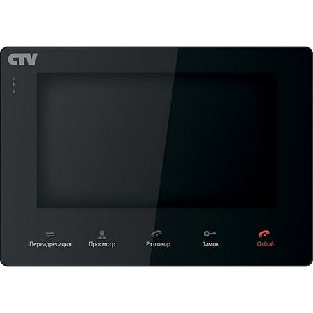 CTV-M2700B Монитор цветного видеодомофона 7", цвет корпуса черный Слот для SD карты памят до 64ГБ