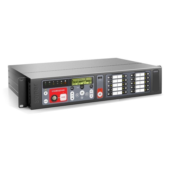SPM-B10025-DR(Sonar) 250Вт 10 зон оповещения, 10 линий оповещения (Сухой контакт, стоечное исп.)