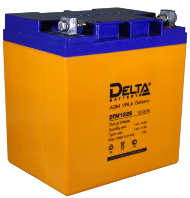 Аккумулятор DTM Delta 1226 12В 26Ач 166х175х125мм