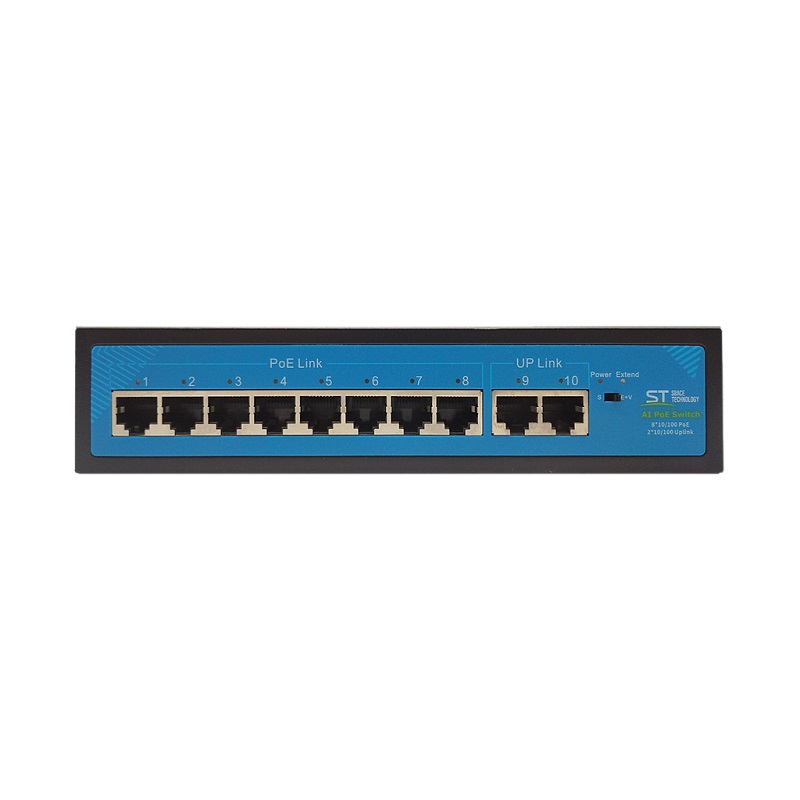 ST-S85POE (2M/96W/А) PRO (ВЕРСИЯ 3) Коммутатор 8 портов PoE(12Вт*8)+2*100Мбит/с