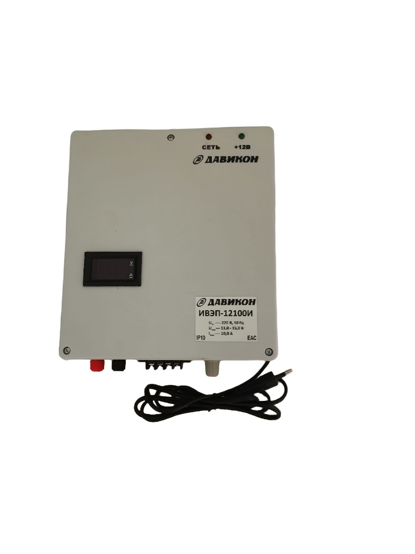 ИВЭП-12100И Источник электропитания стабилизированный 12В 10А (max 10А) с цифровым вольтамперметром