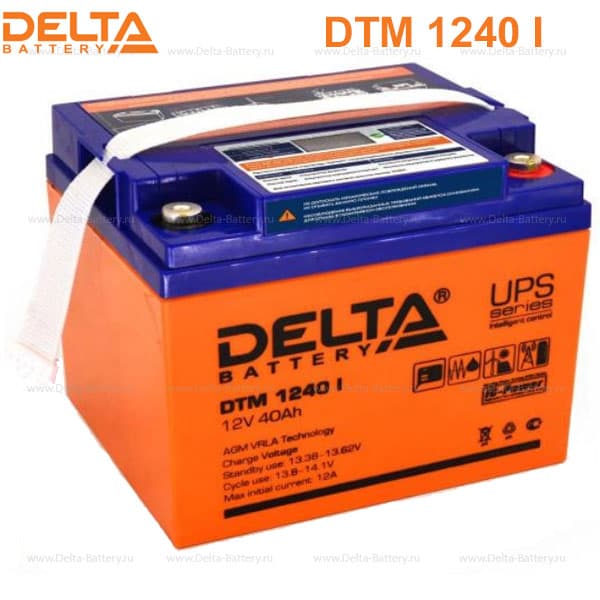 Аккумулятор DTM Delta 1240L 12В 40Ач 170*165*197мм 14кг