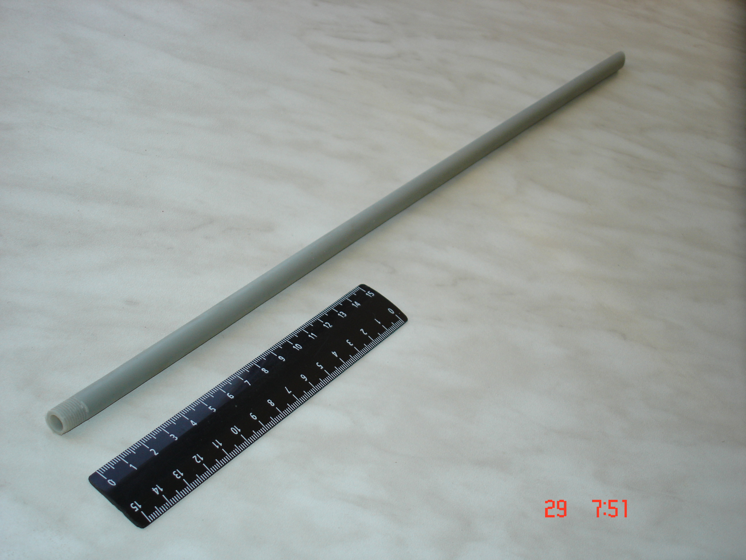 Сифонная трубка д.10,  длина 540 мм, шаг резьбы 1,0