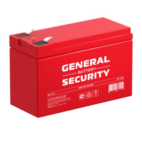 Аккумулятор 1207 GS 12В 7,2Ач 95*66*151мм 2,0кг General Security