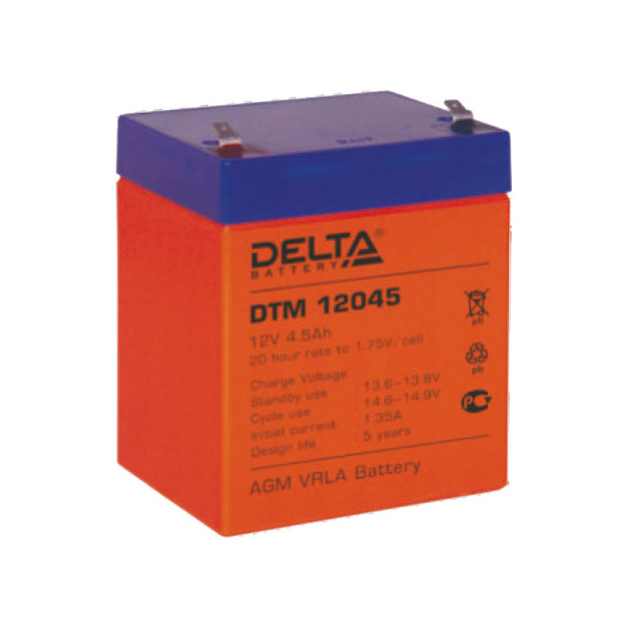 Аккумулятор DTM Delta 12045 12В 4,5Ач 90х70х107мм