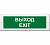 Сменная надпись "Выход Exit" ДЛЯ ПЛОСКОГО ТАБЛО 260*65мм